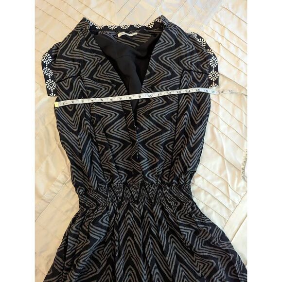 Rebecca minkoff Hellena mini dress button front elastic waist sz small euc - Picture 5 of 6